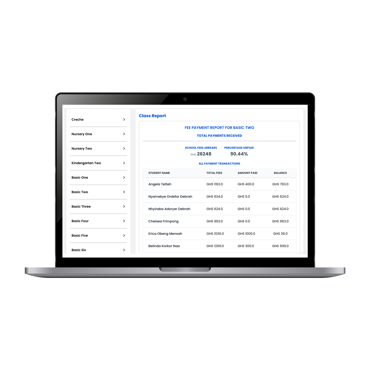 Edlege Pay robust school dashboard